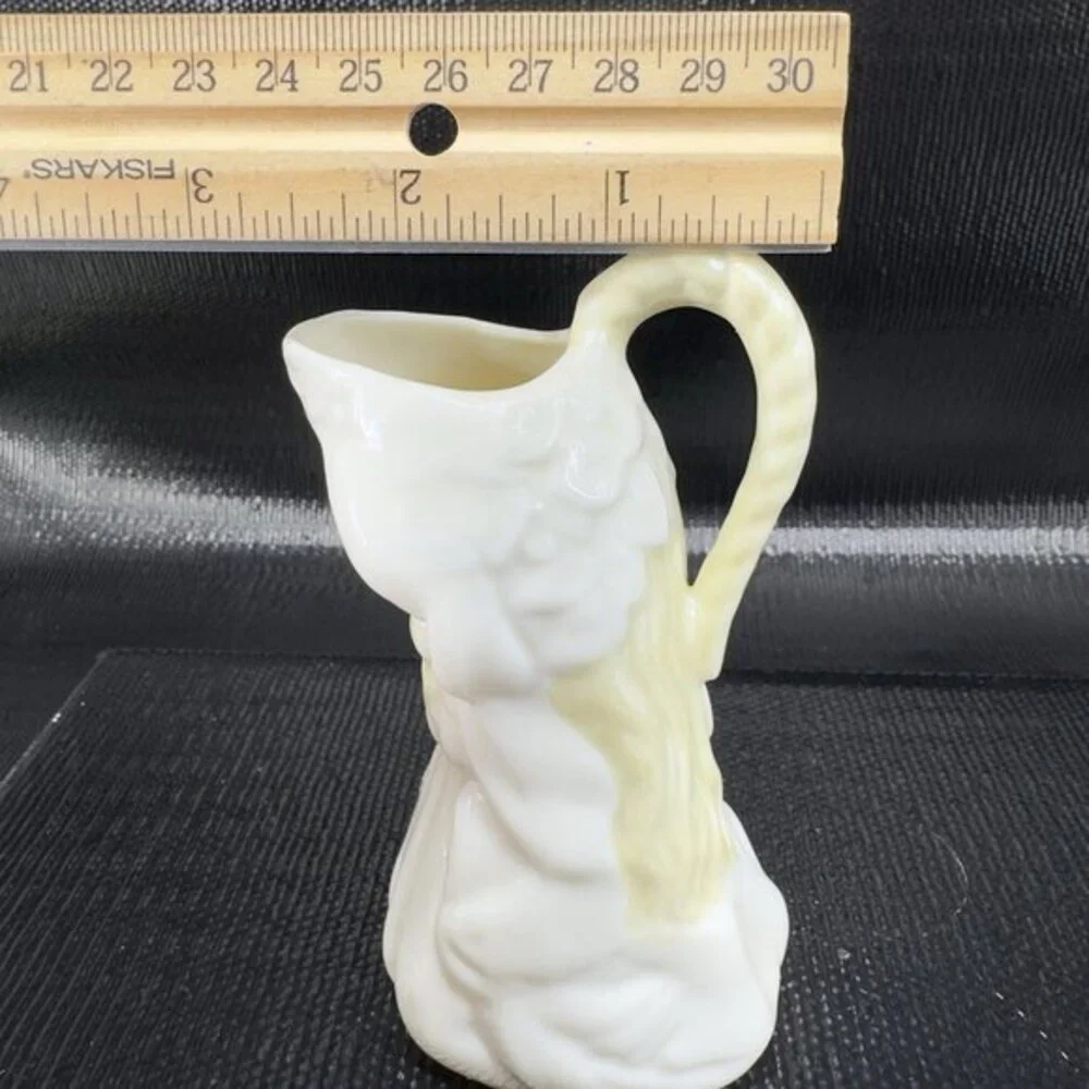 Vintage BELLEEK Ireland UNDINE Nymph Creamer Small Pitcher‎ Jug Fine Porcelain